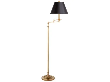 DORCHESTER - Swing Arm Floor Lamp in Antique-Burnished Brass _ Visual Comfort Europe